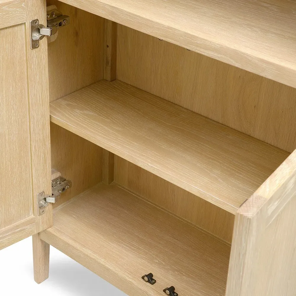 Berkeley Nordic Oak Alcove Bookcase with Storage - Oak