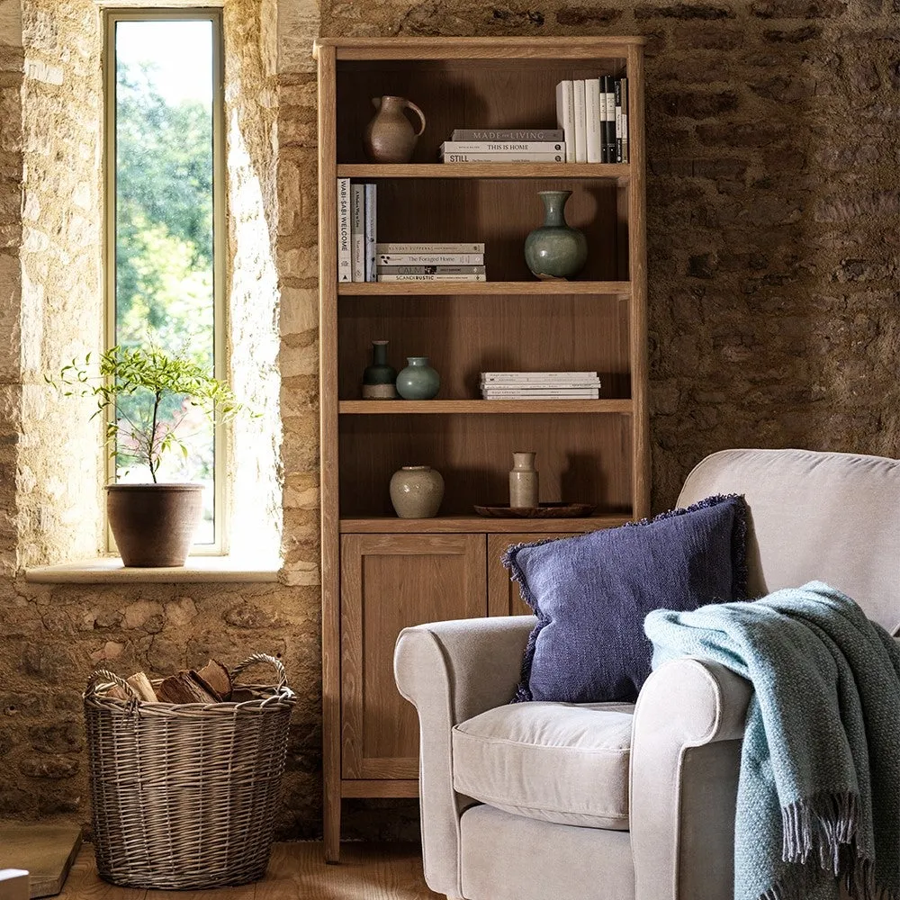 Berkeley Nordic Oak Alcove Bookcase with Storage - Oak image