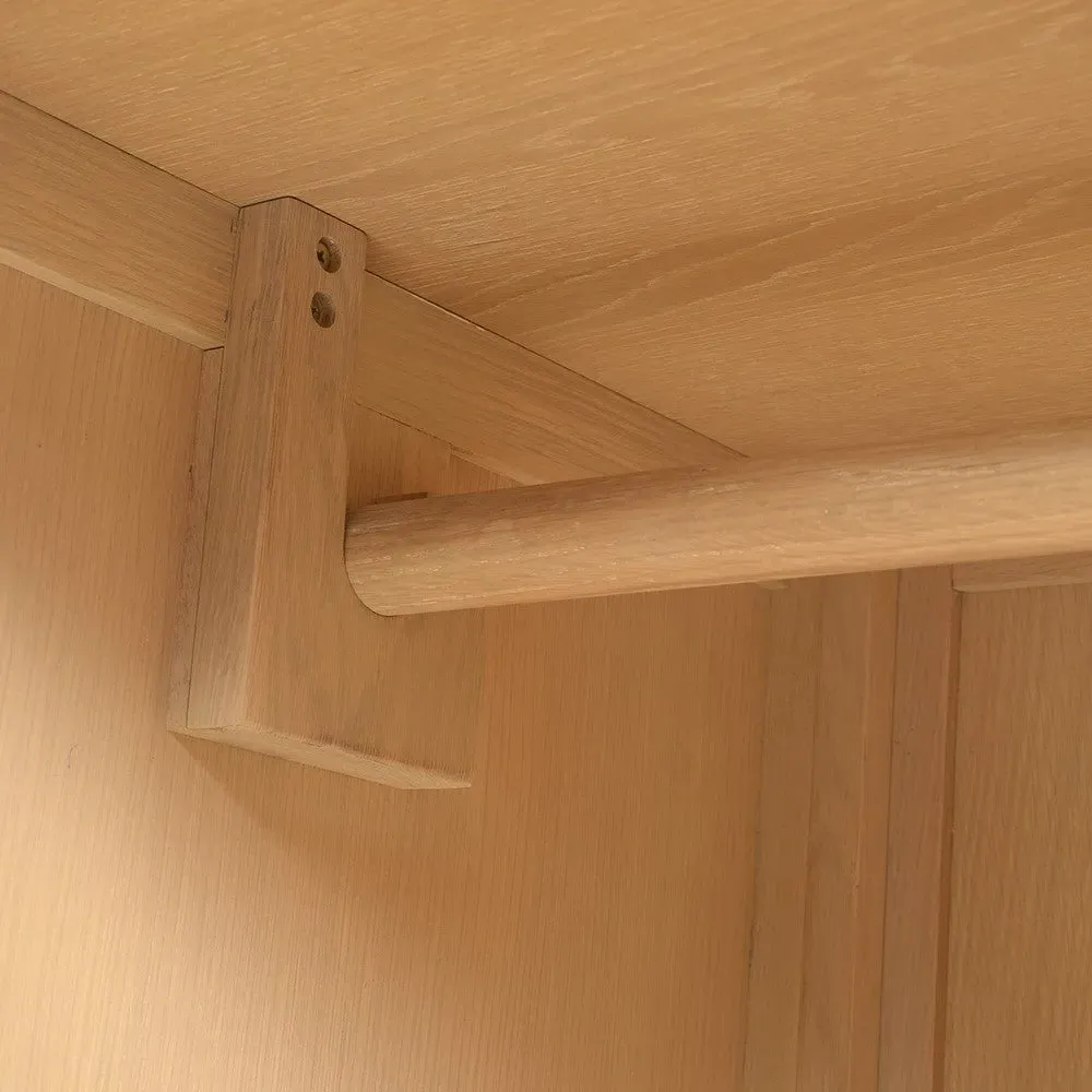 Berkeley Nordic Oak Double Wardrobe with Drawers - Oak