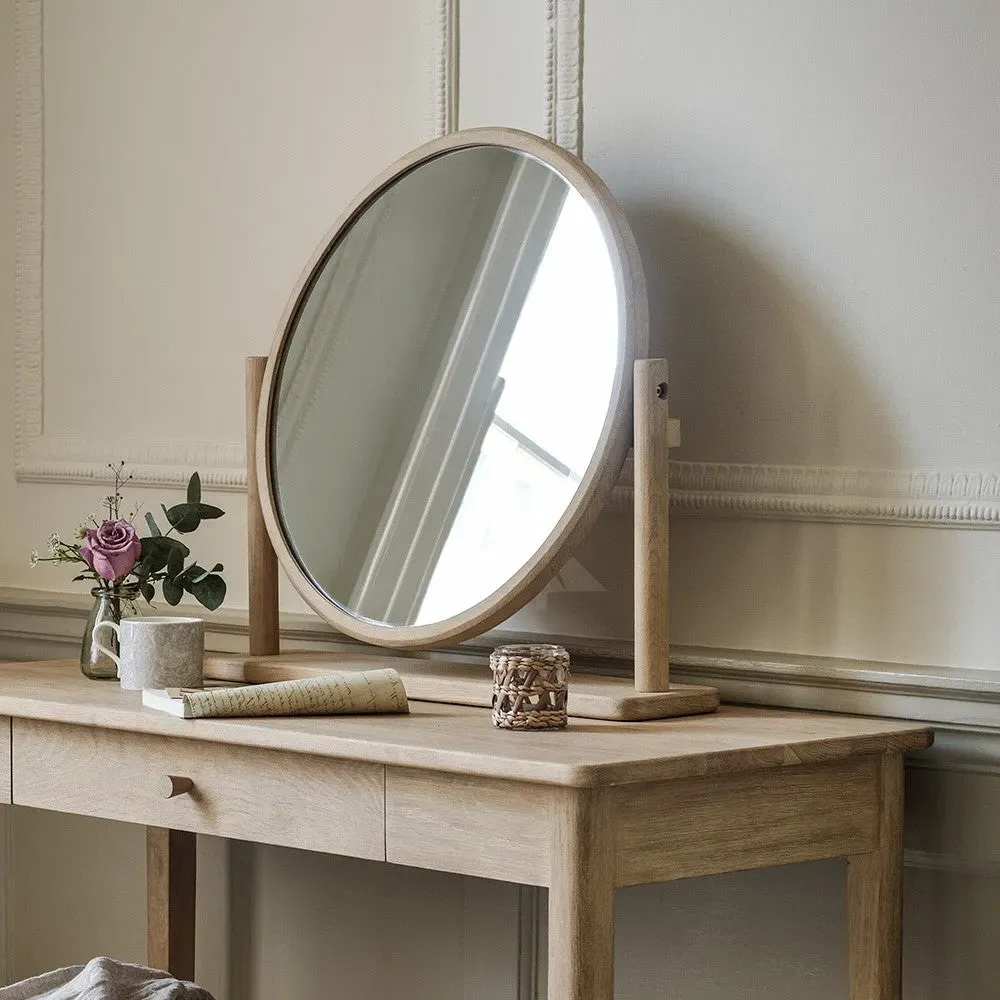 Berkeley Nordic Oak Dressing Table Mirror - Natural Oak