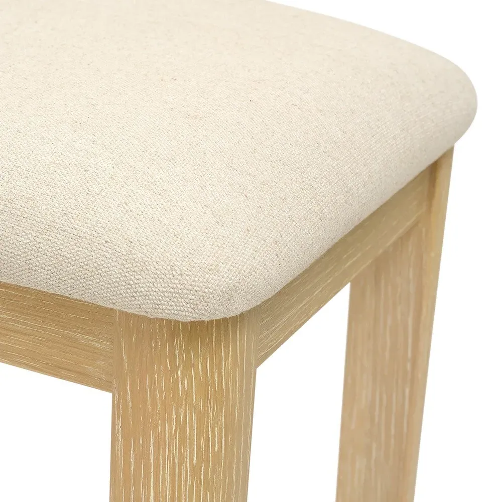 Berkeley Nordic Oak Dressing Table Stool - Oak