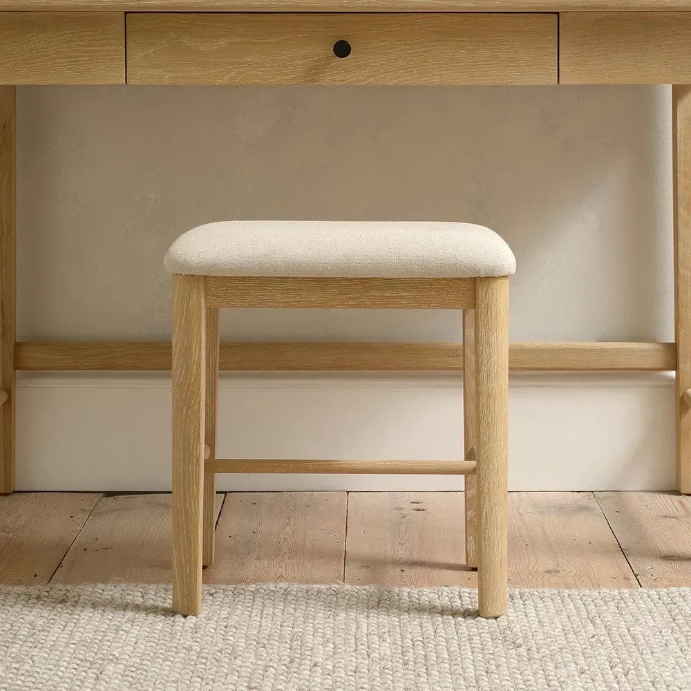 Berkeley Nordic Oak Dressing Table Stool - Oak