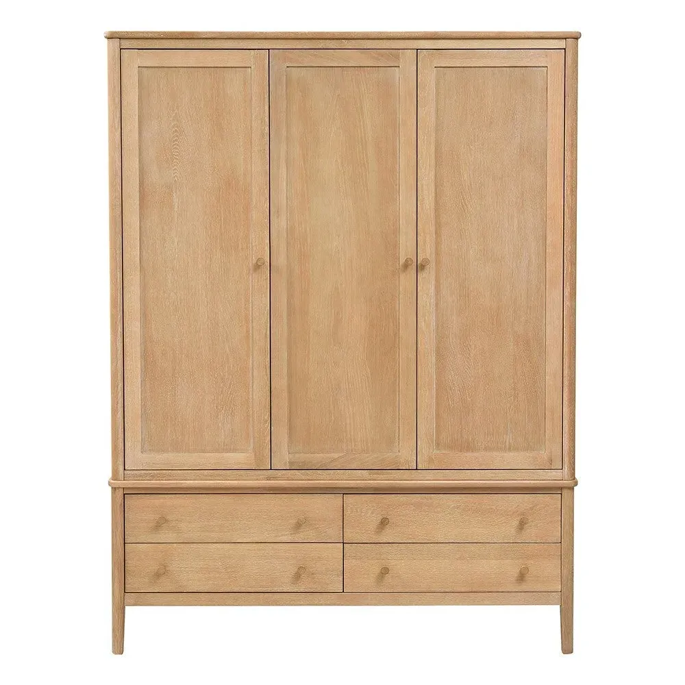Berkeley Nordic Oak Triple Wardrobe - Oak