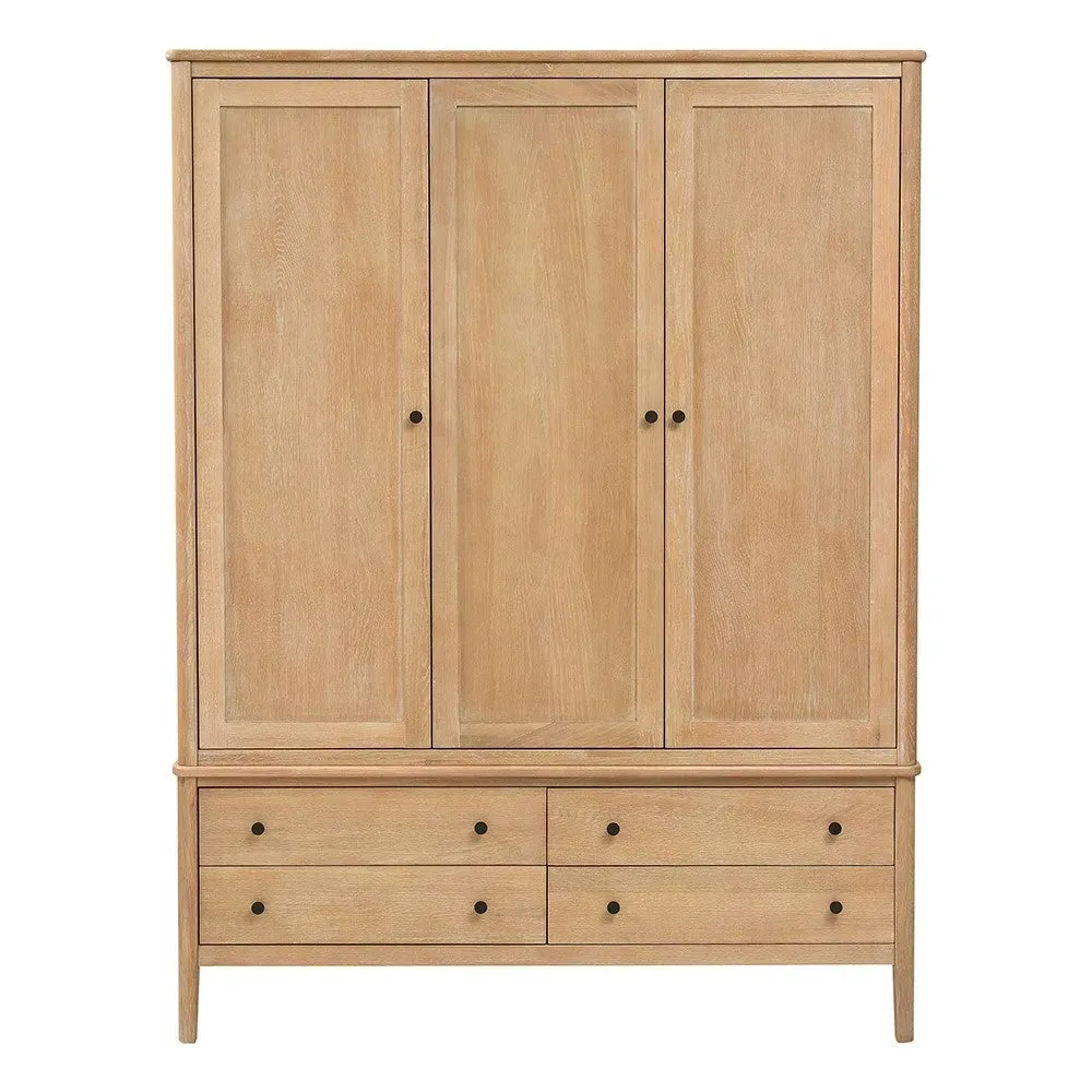 Berkeley Nordic Oak Triple Wardrobe - Oak