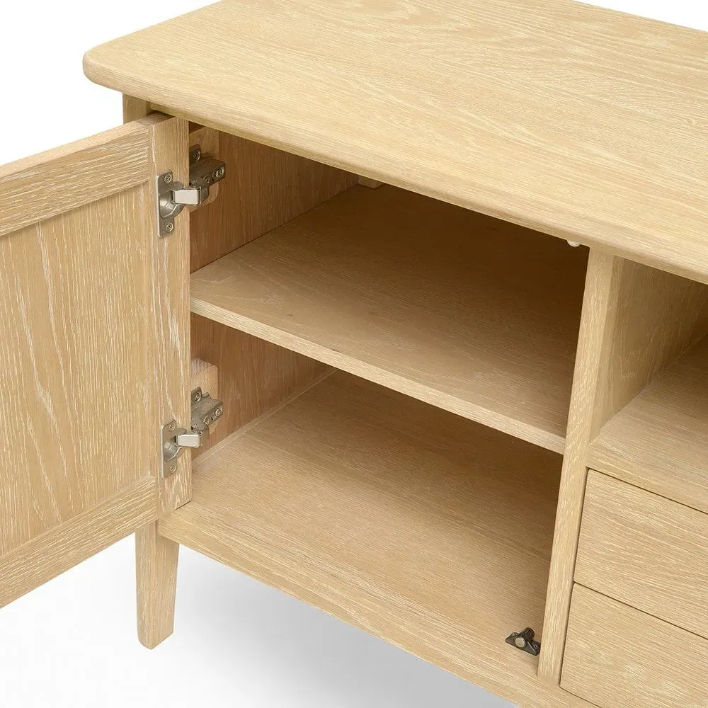 Berkeley Nordic Oak TV Unit with Storage - Oak