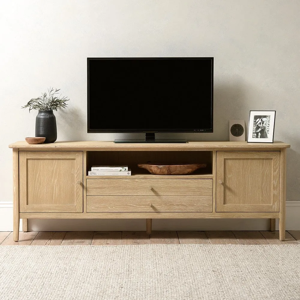 Berkeley Nordic Oak TV Unit with Storage - Oak