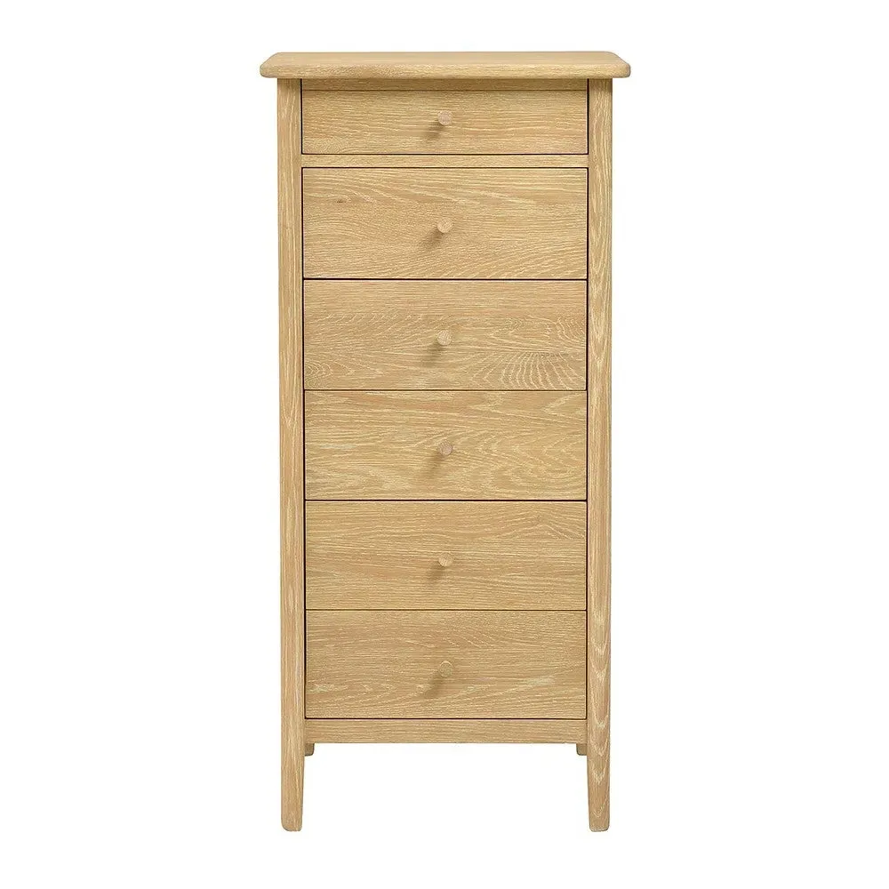 Berkeley Nordic Oak Vanity Tallboy with Mirror - Oak
