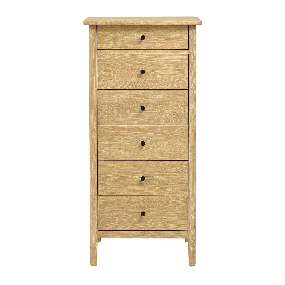 Berkeley Nordic Oak Vanity Tallboy with Mirror - Oak