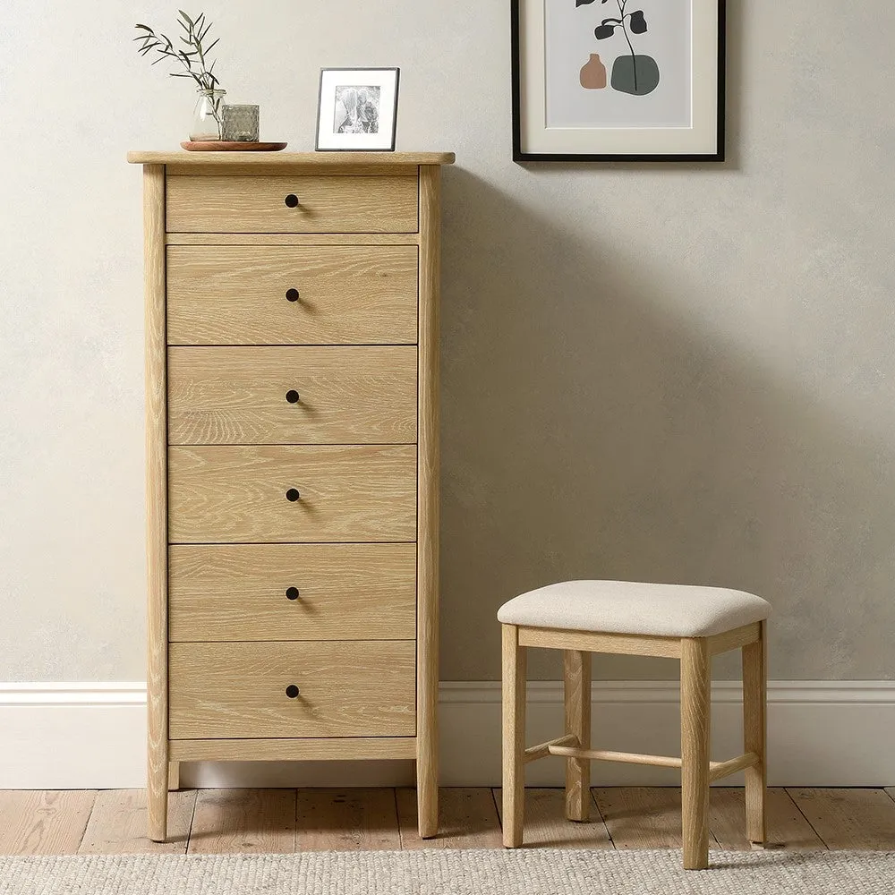 Berkeley Nordic Oak Vanity Tallboy with Mirror - Oak image
