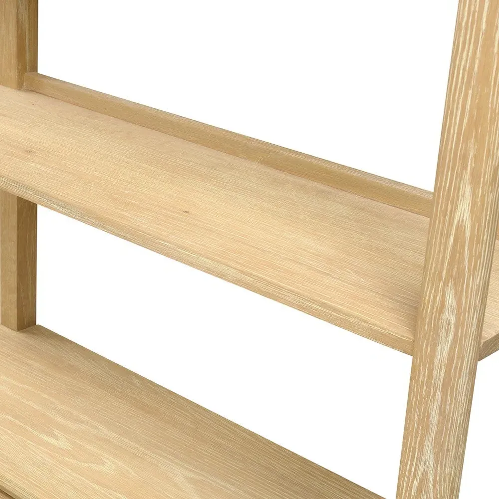 Large Open Bookcase with Drawers - Oak