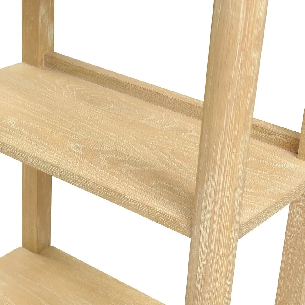 Slim Open Bookcase with Drawers - Oak