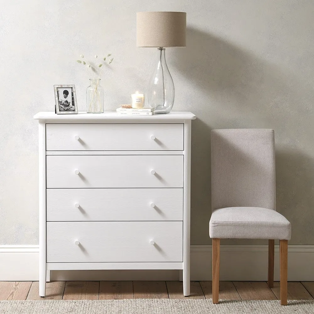 Berkeley White Oak 4 Drawer Chest - White, Oak