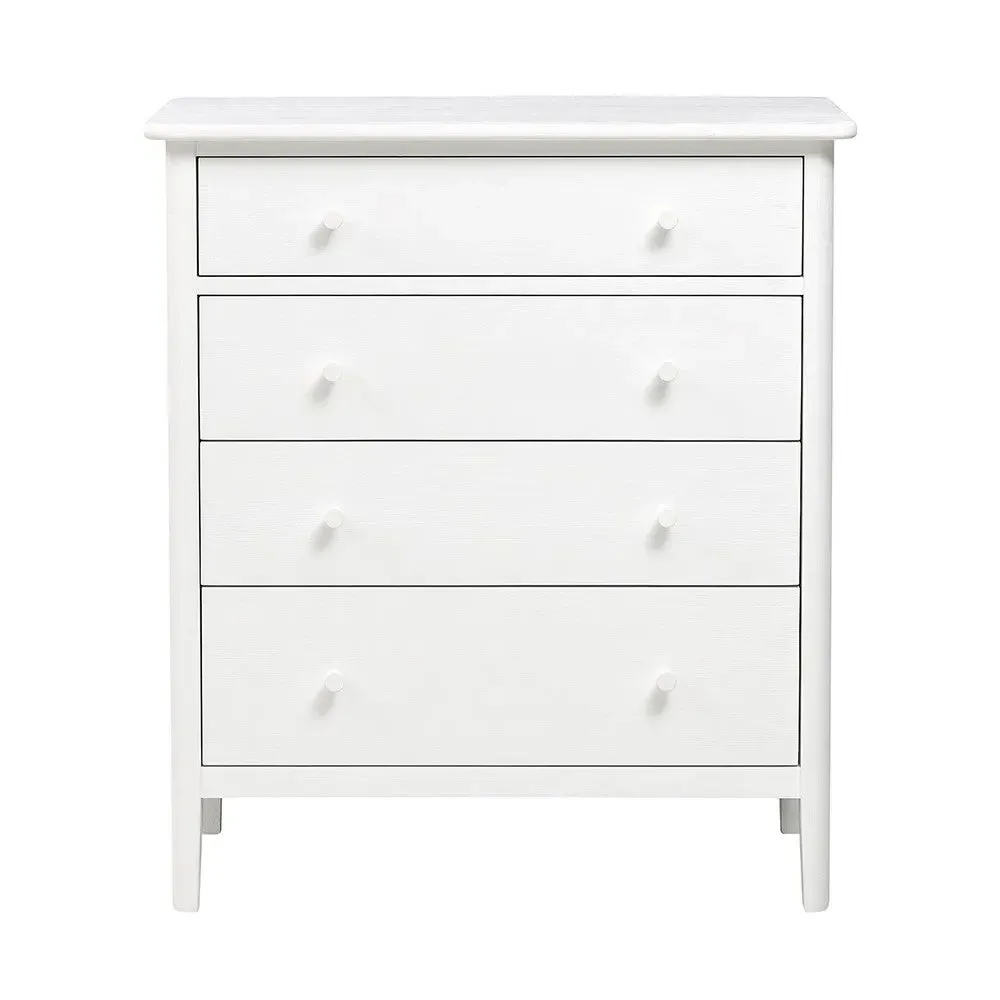 Berkeley White Oak 4 Drawer Chest - White, Oak