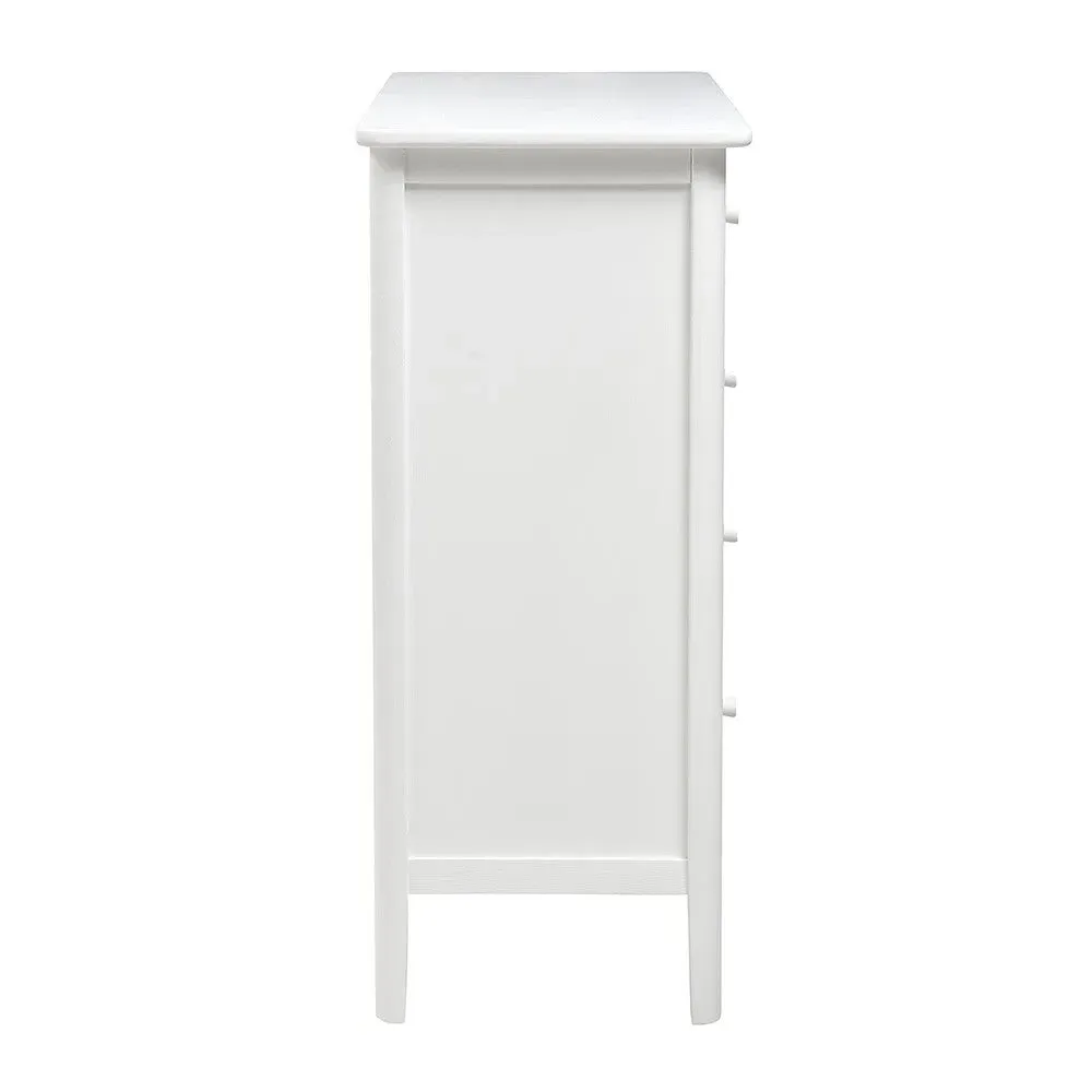 Berkeley White Oak 4 Drawer Chest - White, Oak