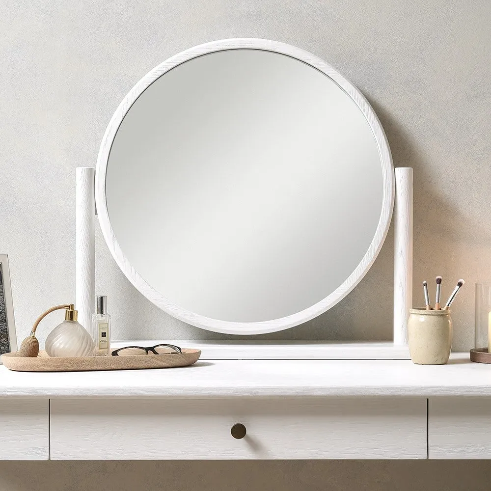 Berkeley White Oak Dressing Table Mirror - White