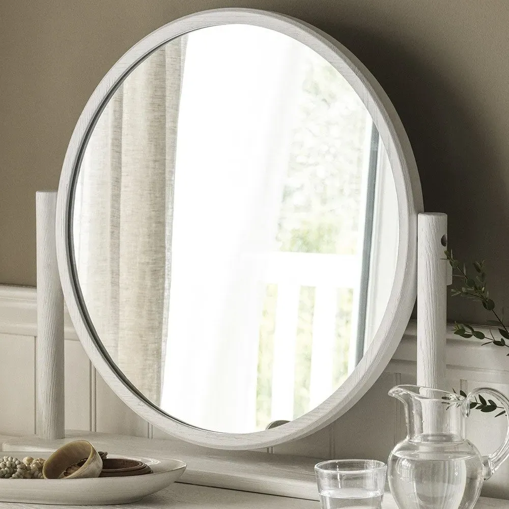 Berkeley White Oak Dressing Table Mirror - White