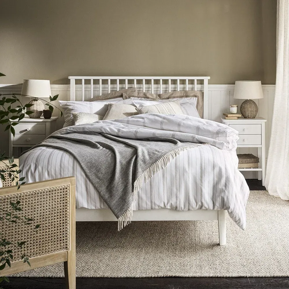 Berkeley White Oak King Size Bed Frame - White, Oak