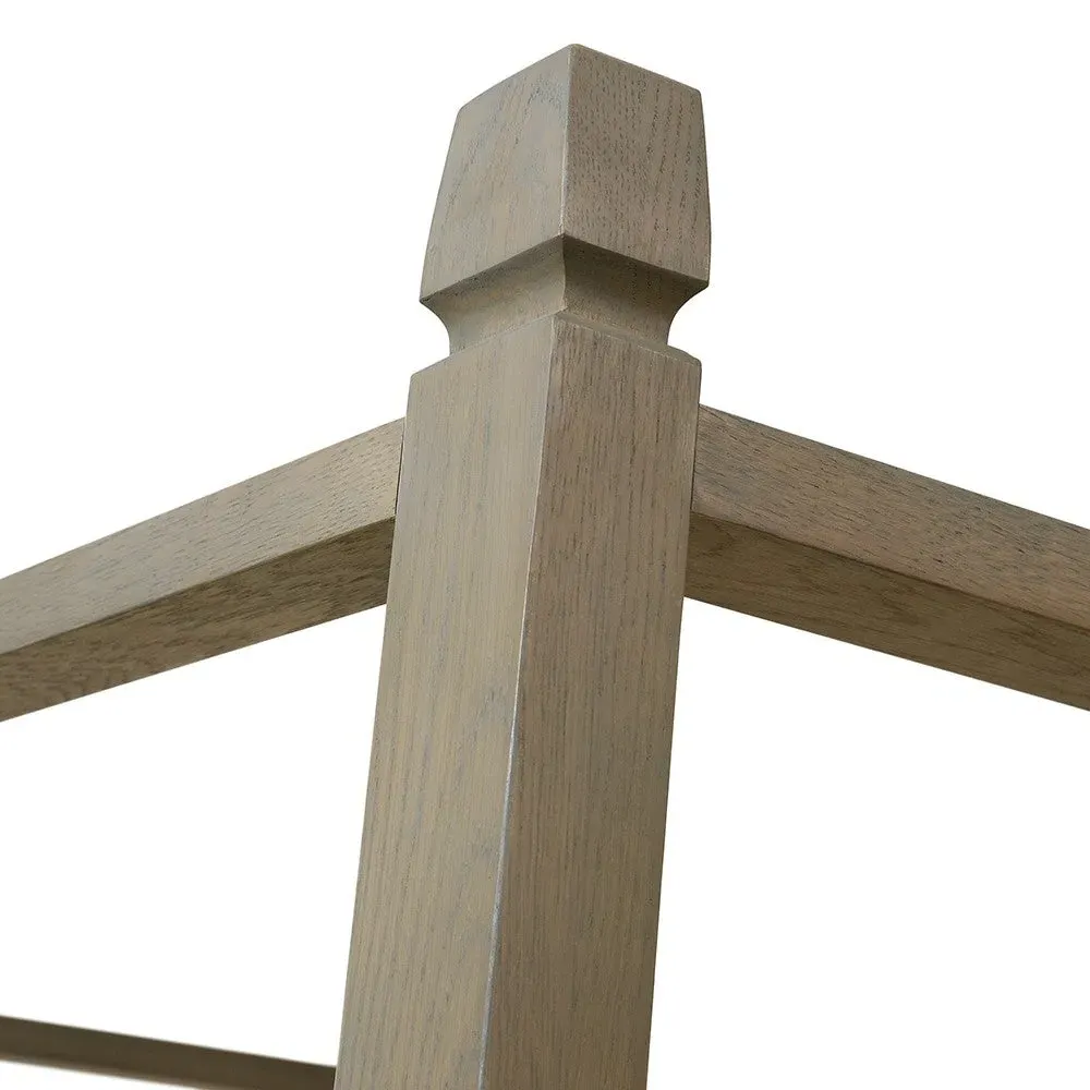 Bibury King Size 4-Poster Bed - Brown, Oak