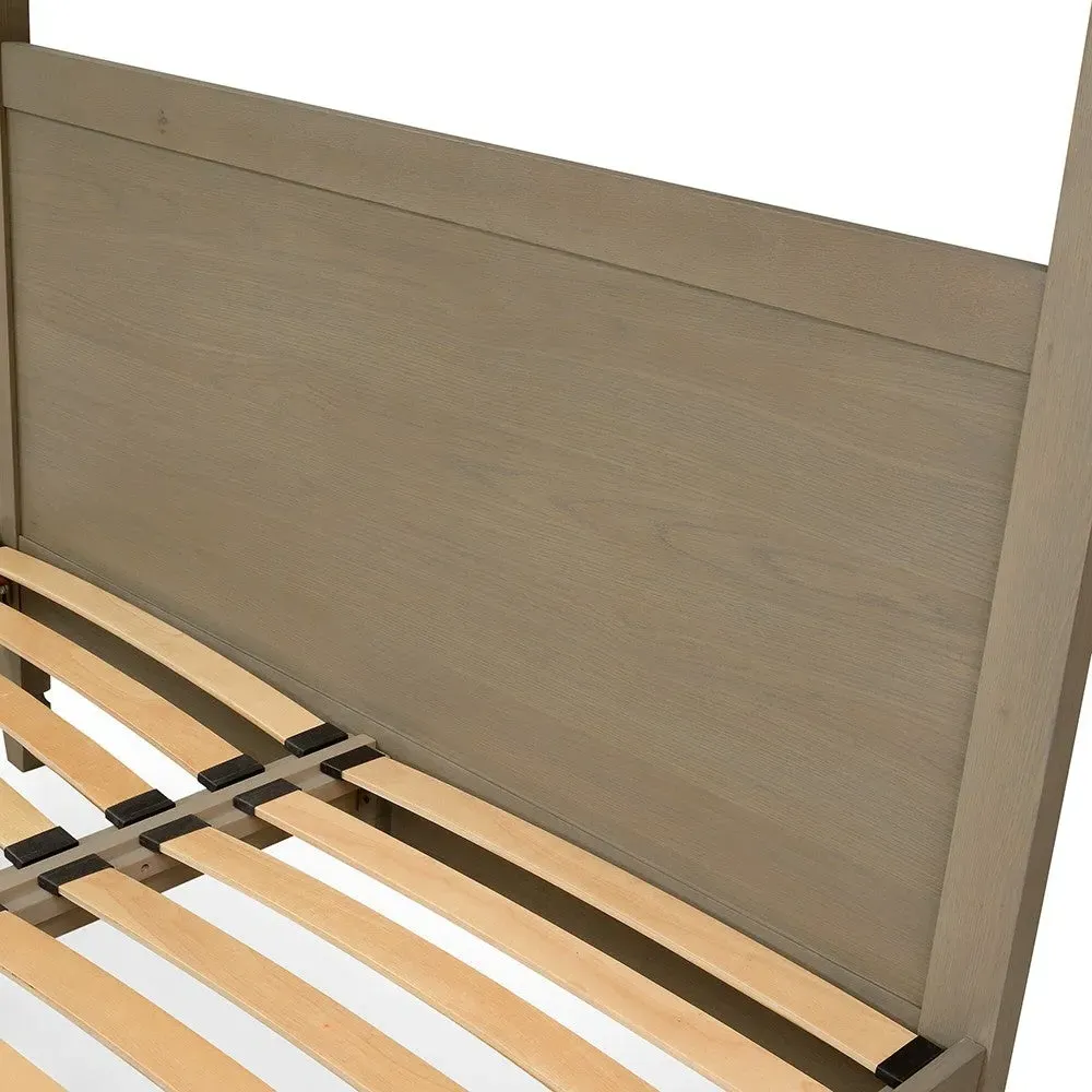 Bibury King Size 4-Poster Bed - Brown, Oak