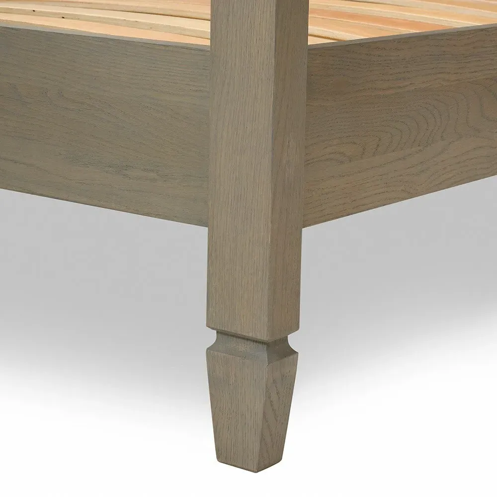 Bibury King Size 4-Poster Bed - Brown, Oak