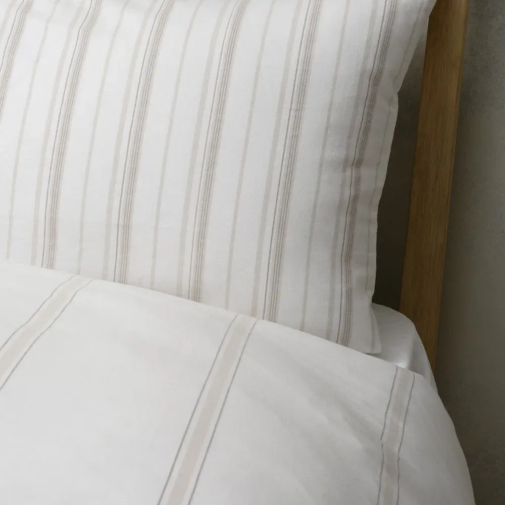 Natural Double Duvet Cover Set - Cotton