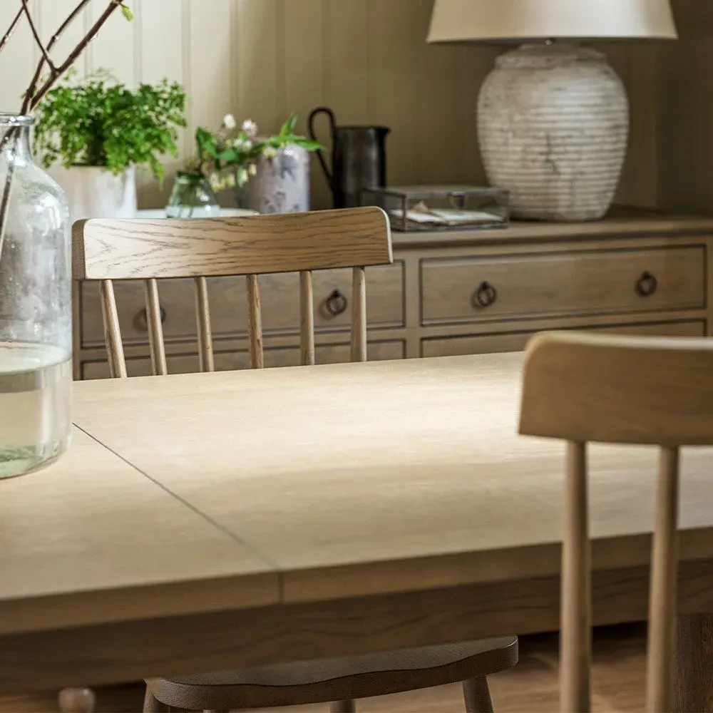 6-10 Seater Extending Dining Table - Brown, Oak