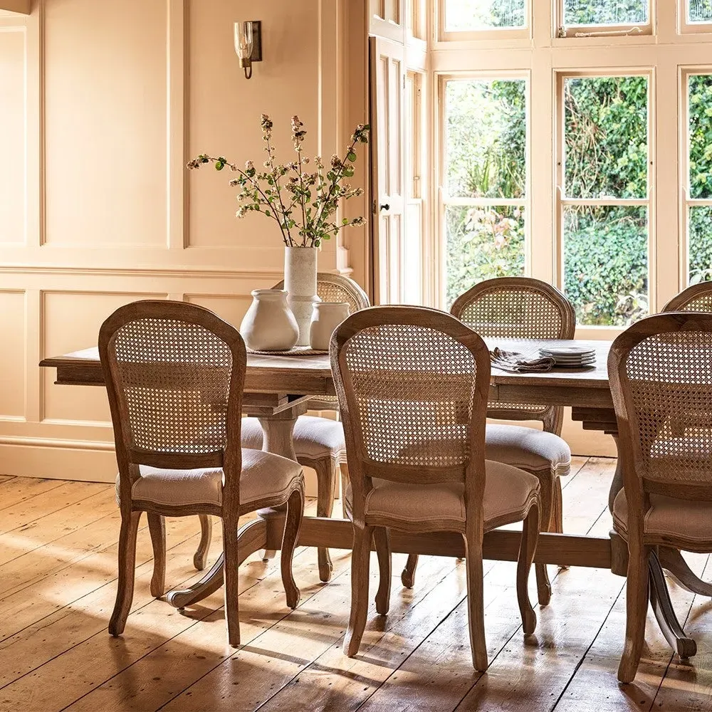 6-10 Seater Extending Dining Table - Brown, Oak