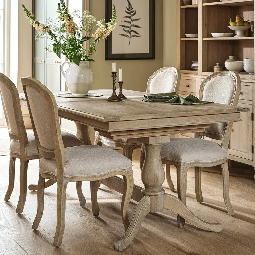 6-10 Seater Extending Dining Table - Brown, Oak image