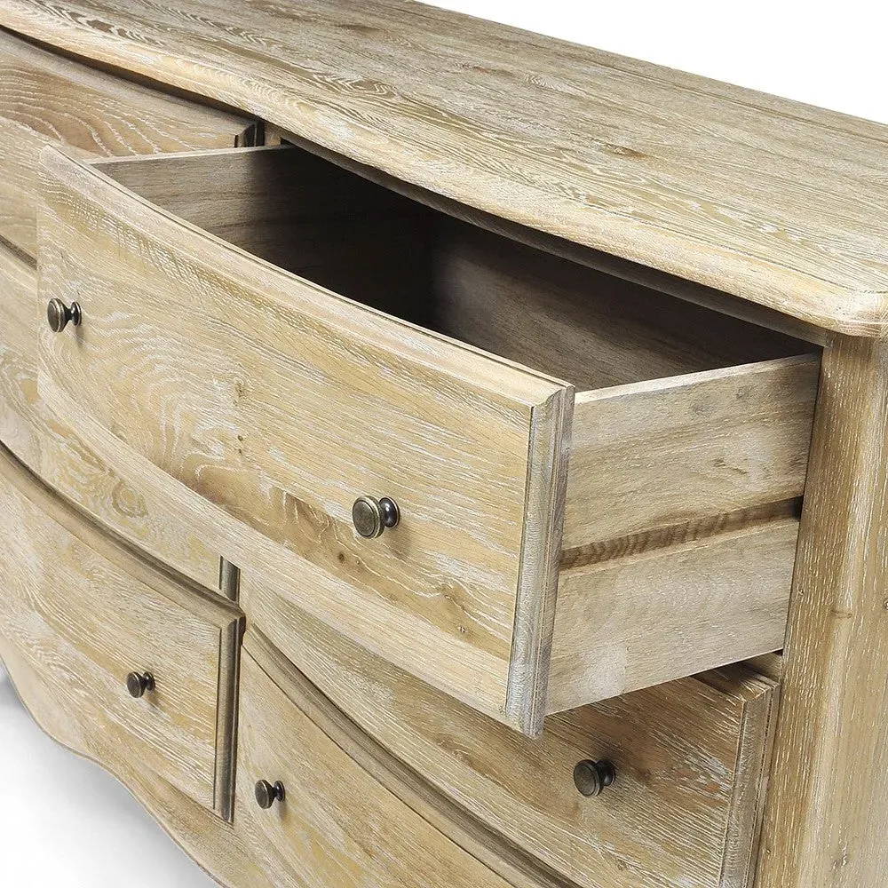 Camille 6 Drawer Chest - Limewash Oak
