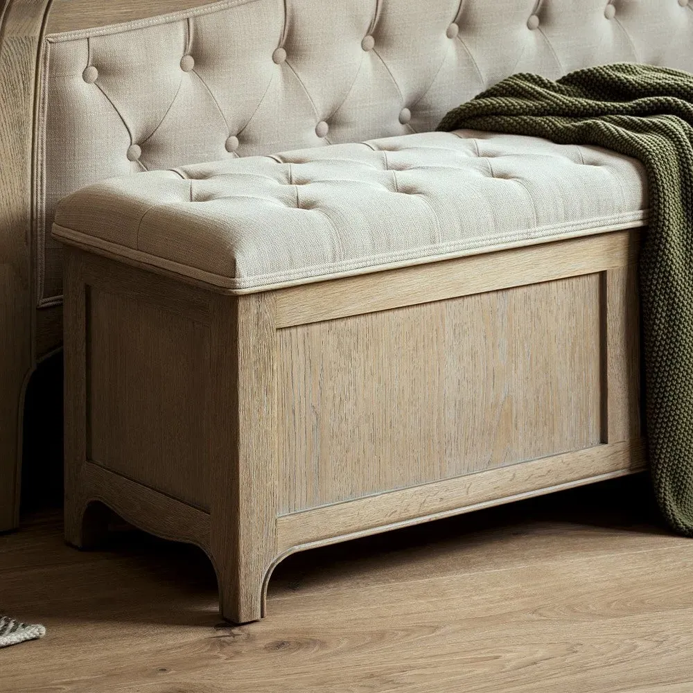 Camille Blanket Box - Limewash Oak image