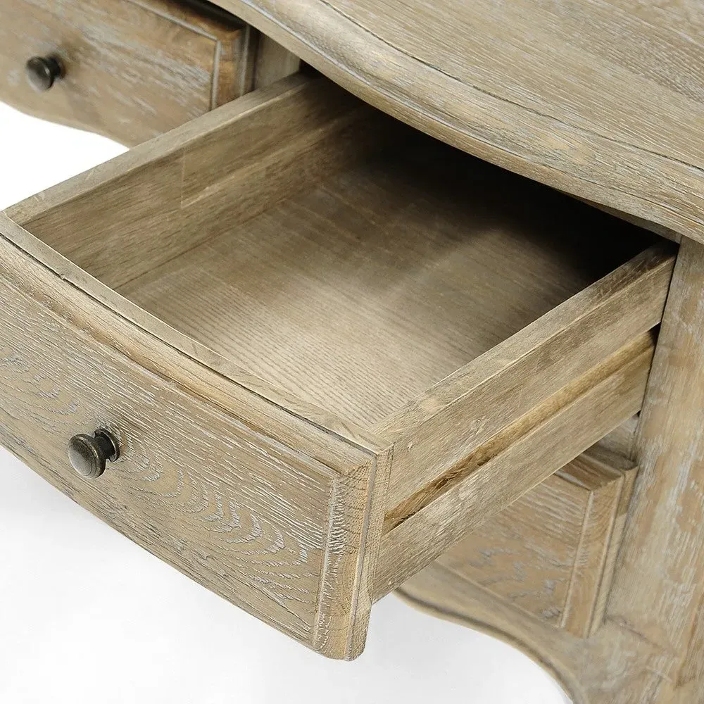 Cotswold Dressing Set with Mirror and Stool - Limewash Oak by The Cotswold Company, image 10
