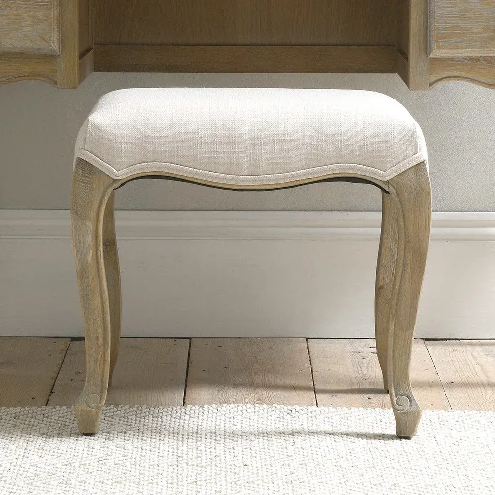 Camille Dressing Table Stool - Oak