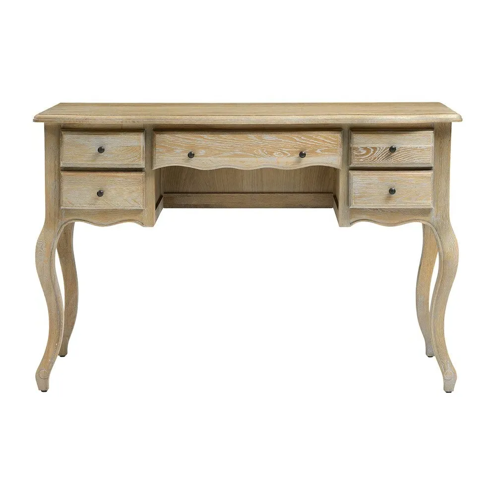 Camille Dressing Table with Drawers - Limewash, Oak