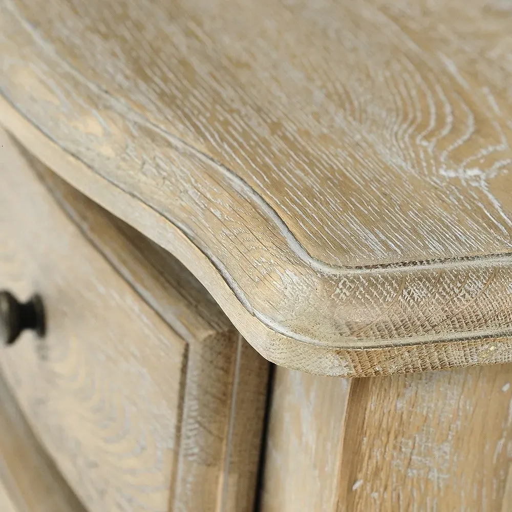 Camille Dressing Table with Drawers - Limewash, Oak