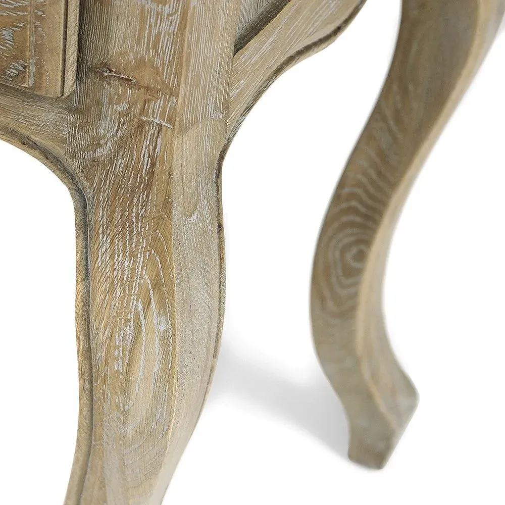 Camille Dressing Table with Drawers - Limewash, Oak