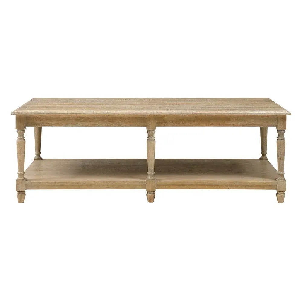 Camille Large Coffee Table - Brown, Oak