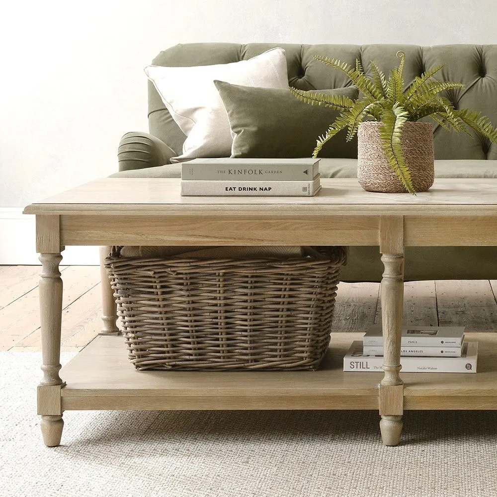 Camille Large Coffee Table - Brown, Oak