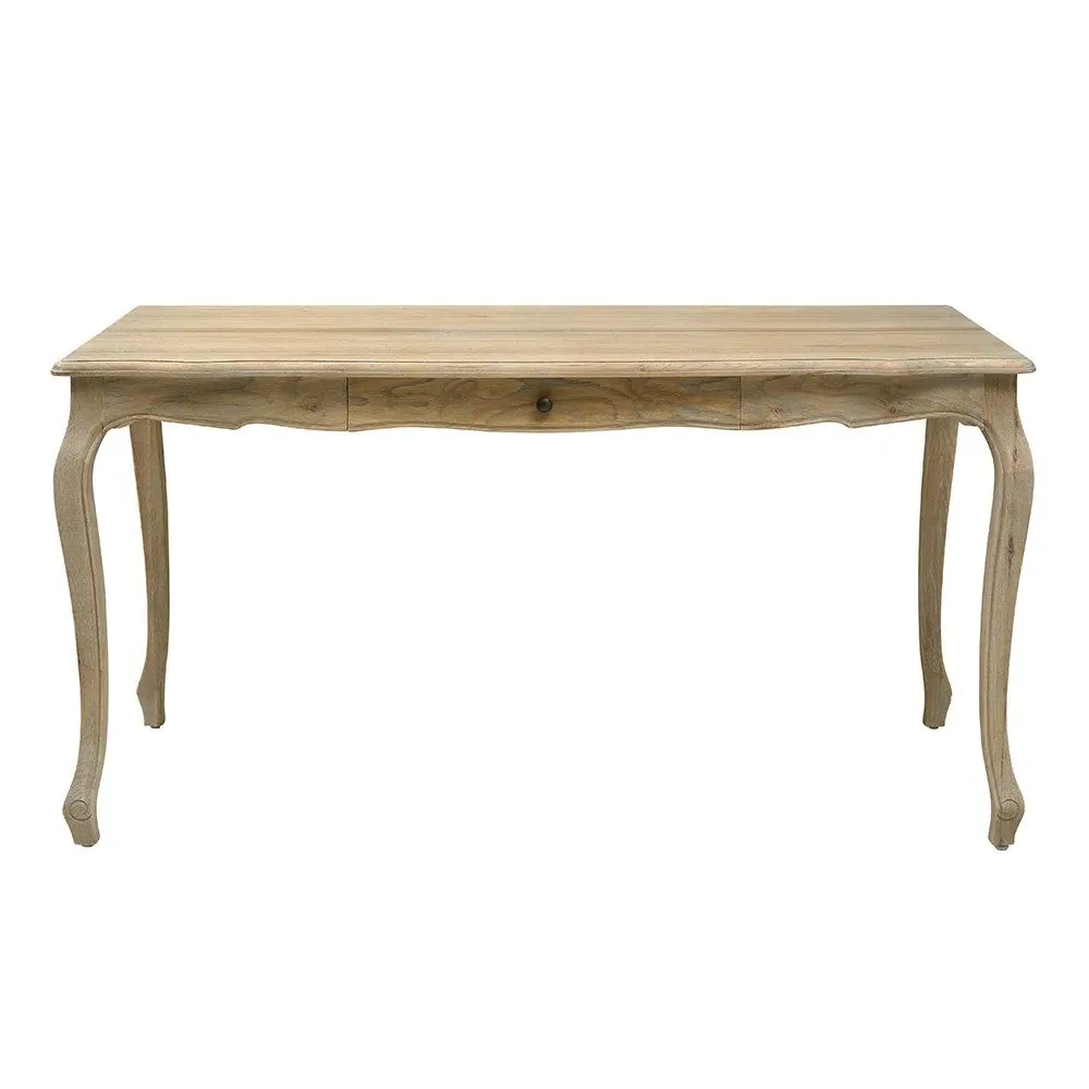 Camille Large Office Desk - Brown, Oak