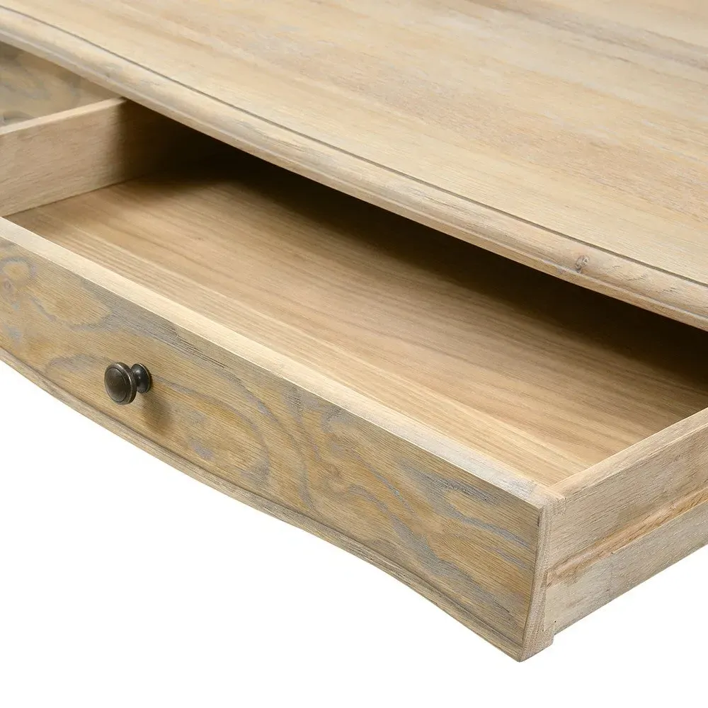 Camille Large Office Desk - Brown, Oak