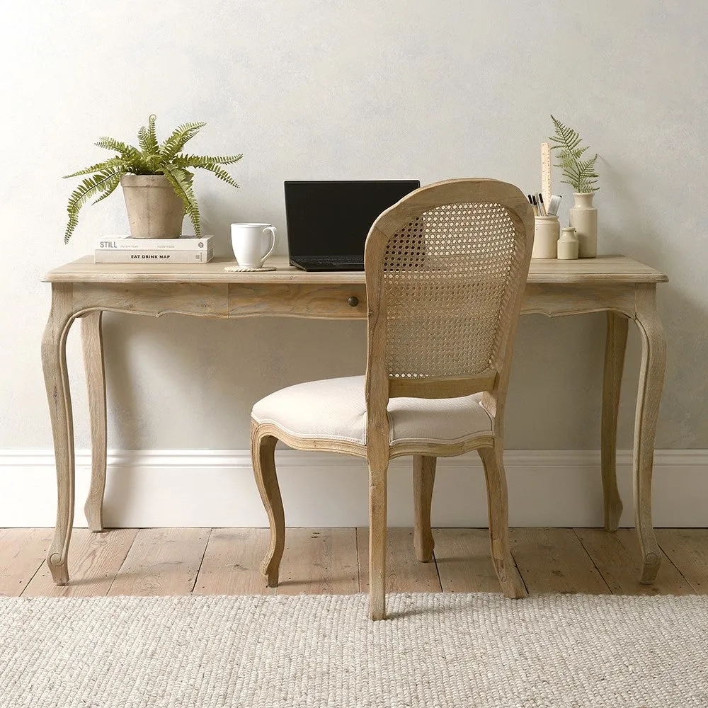 Camille Large Office Desk - Brown, Oak