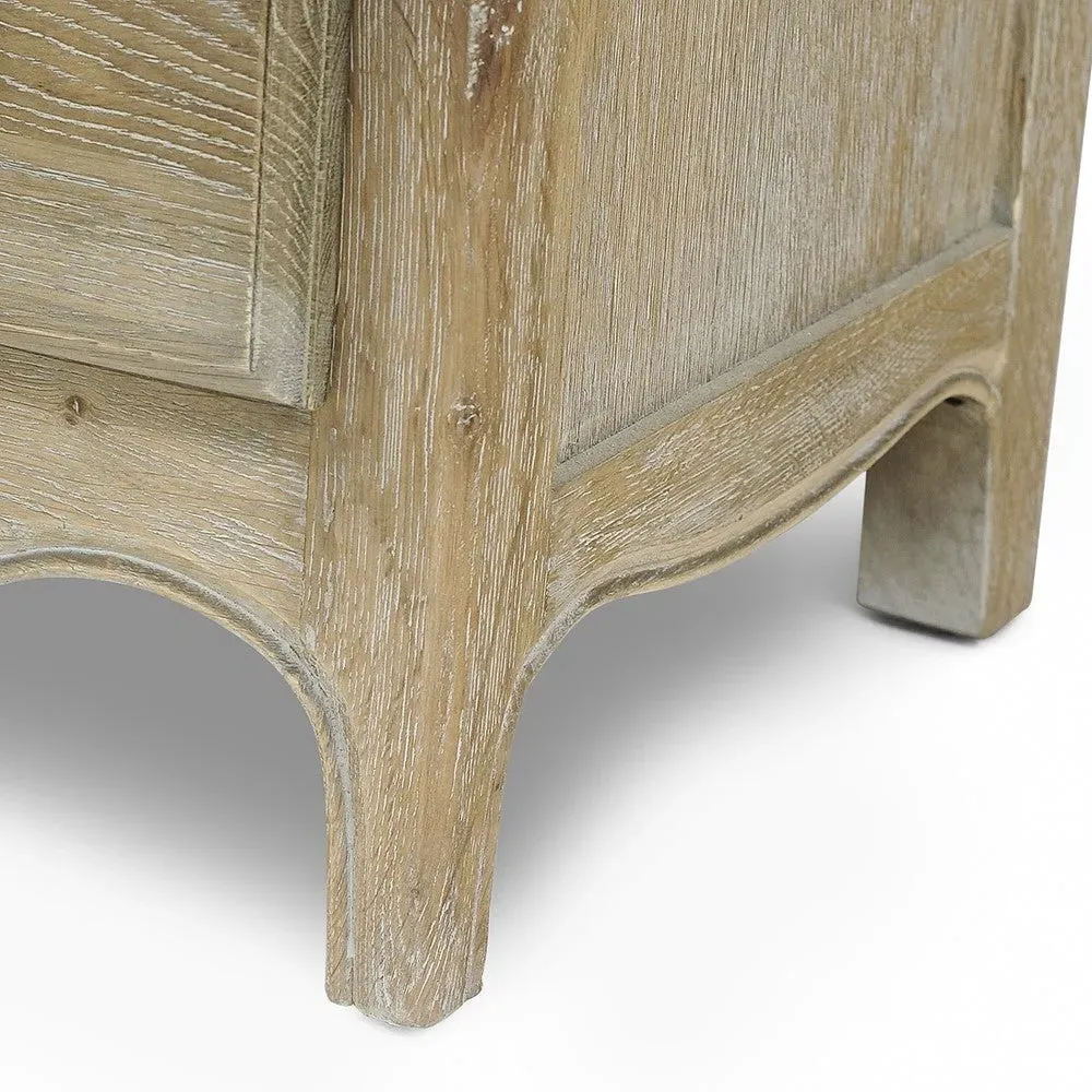 Camille Tall 5 Drawer Chest - Limewash, Oak