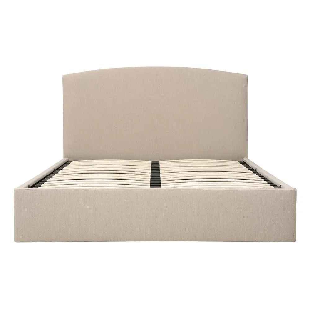 Cecily King Size Ottoman Bed with Storage - Sand