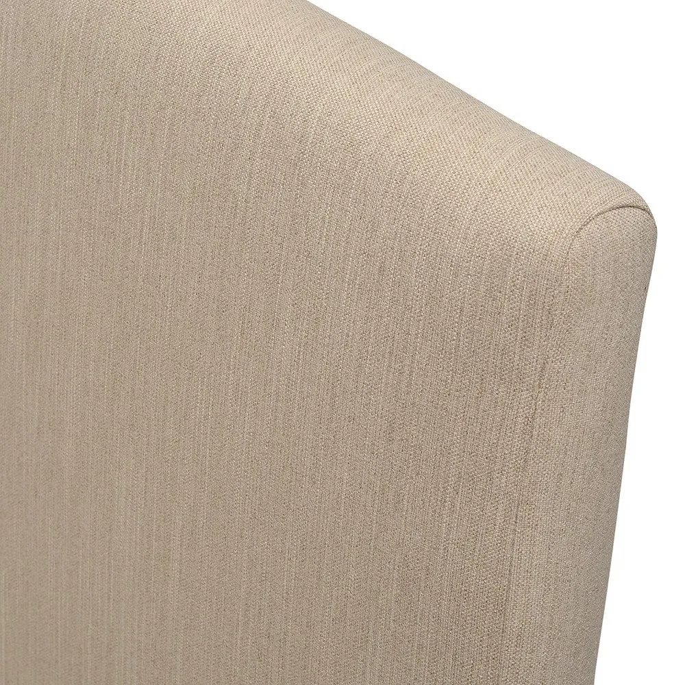 Cecily King Size Upholstered Bed - Sand, Linen