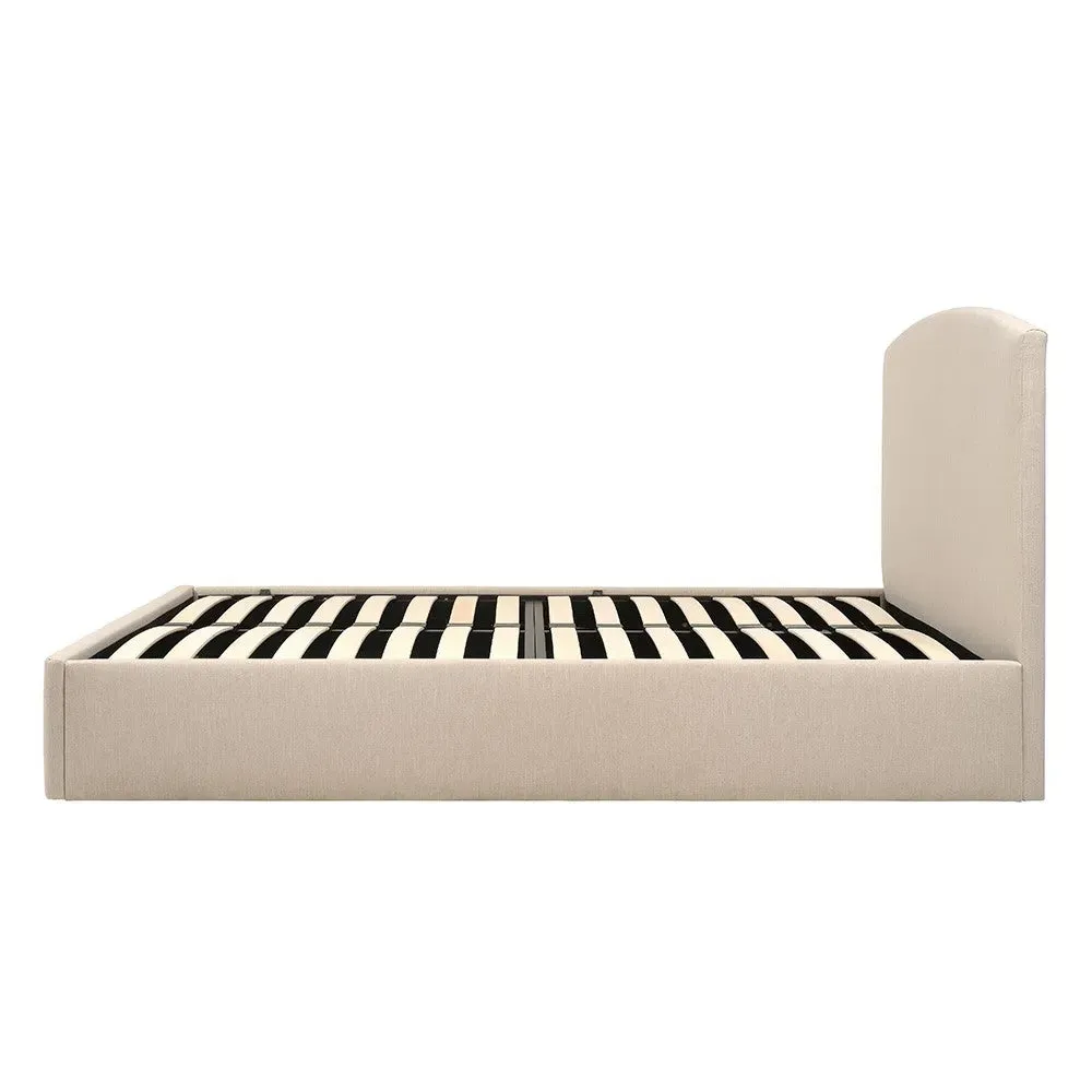Cecily Super King Ottoman Bed with Storage - Sand