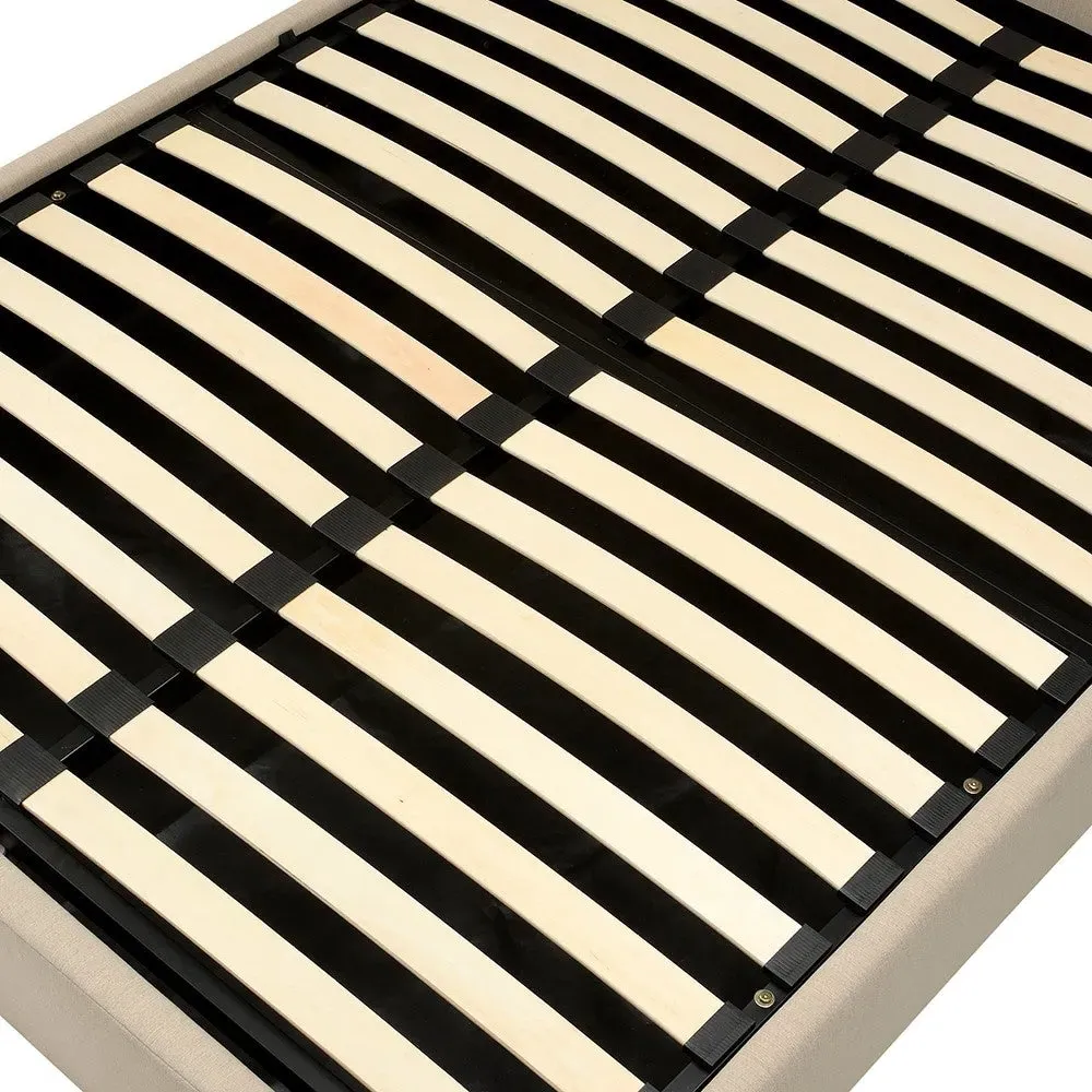Cecily Super King Ottoman Bed with Storage - Sand