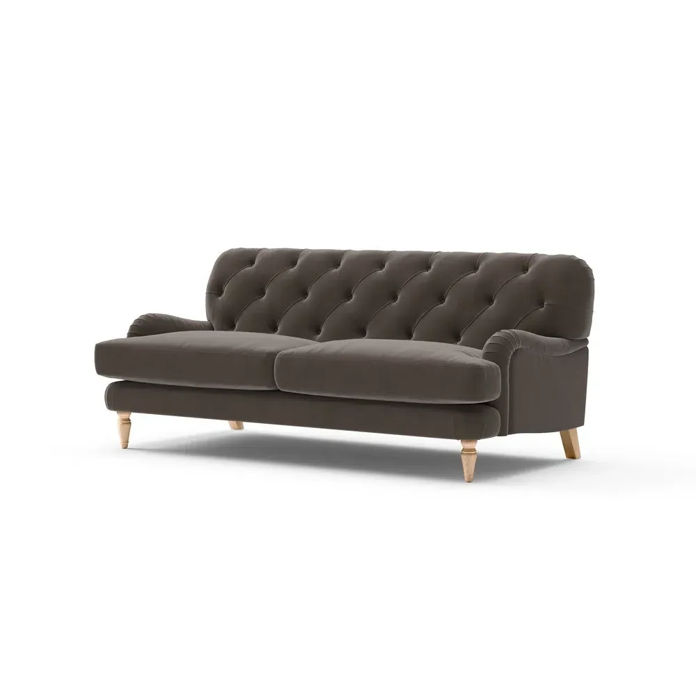 3-Seater Sofa - Bark, Matt Velvet