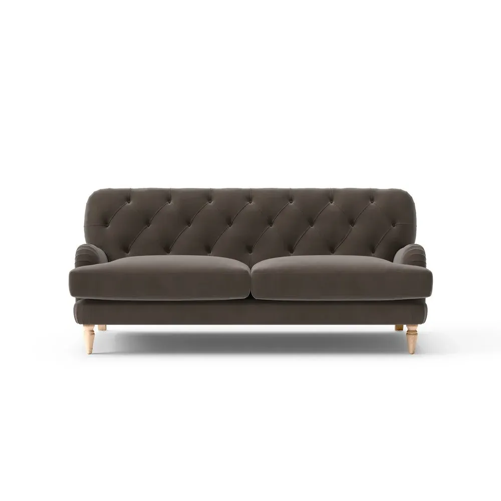 3-Seater Sofa - Bark, Matt Velvet image