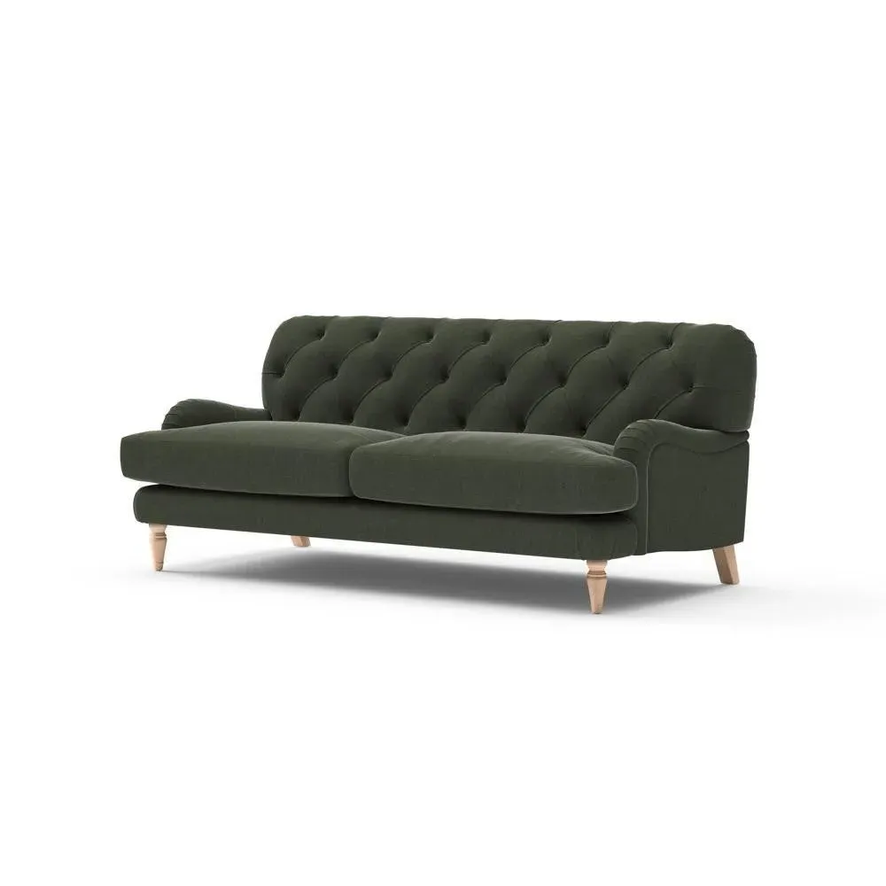 3 Seater Sofa - Green, Eco Chenille