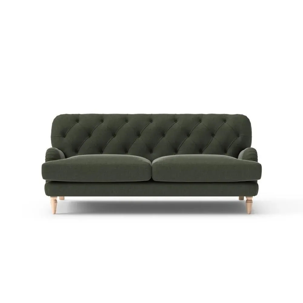 3 Seater Sofa - Green, Eco Chenille