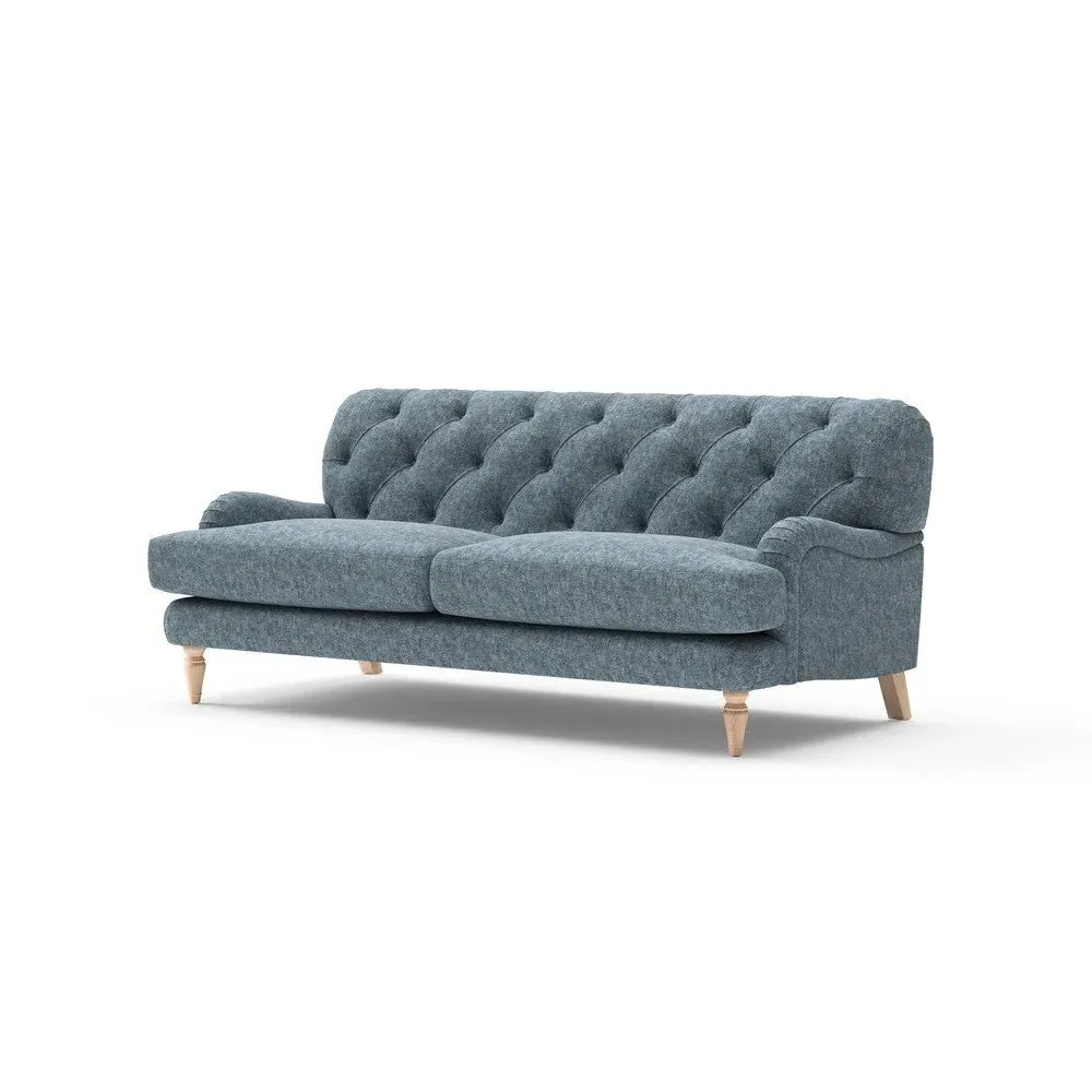 3 Seater Sofa - Mid Blue, Aquaclean Oxford